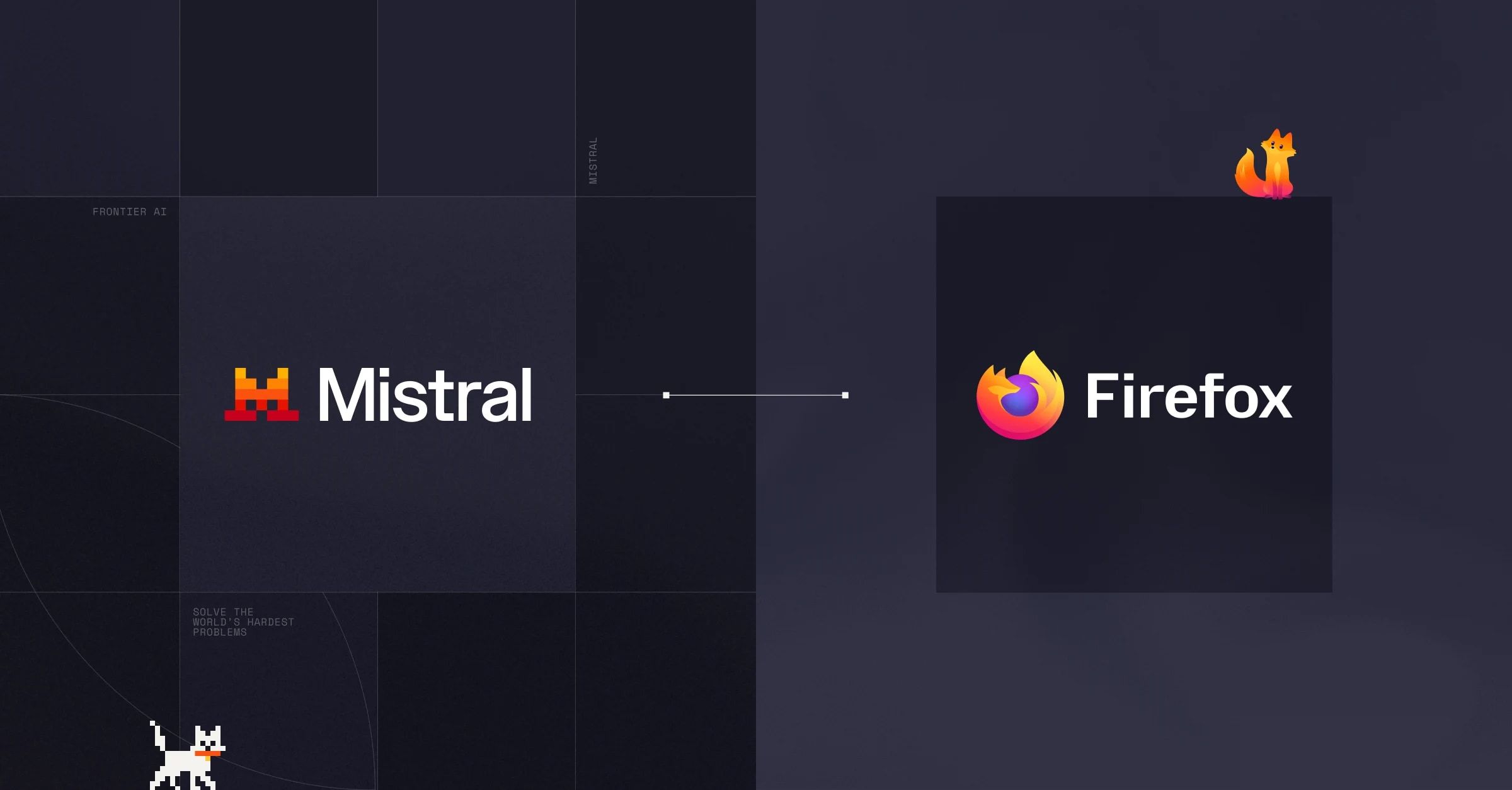 题图：披上 Mistral 配色的 Firefox 浏览器窗口，代表两家开源阵营的合作