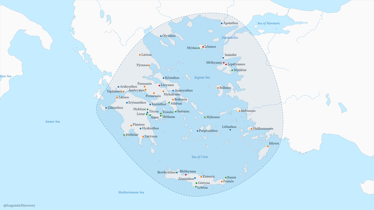 一张世界地图,用不同颜色标出印欧语系八个分支今天在欧洲和亚洲的大致分布