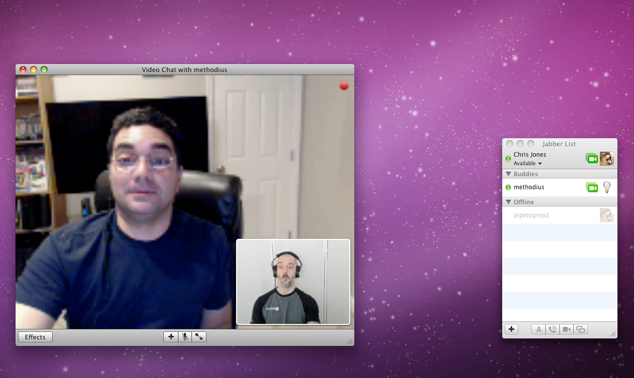 iChat AV 实际截图
