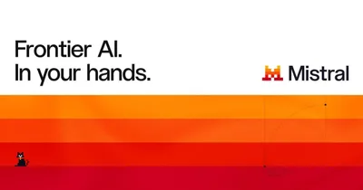 Mistral AI 博客题图：深色背景上的 Mistral 品牌图形，用于《Modernizing complex legacy code with AI agents》一文