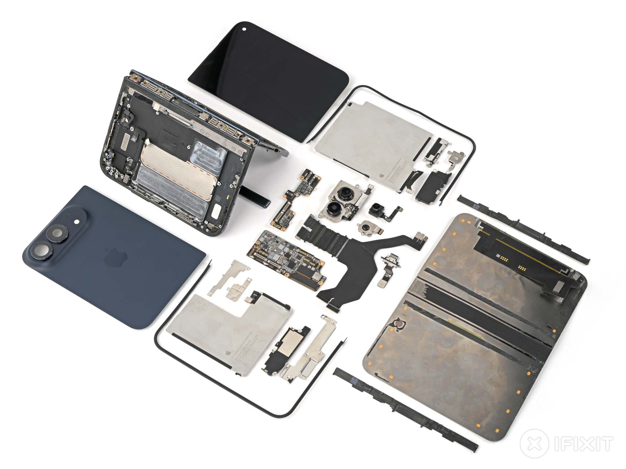 iPhone Duo 平放在桌上