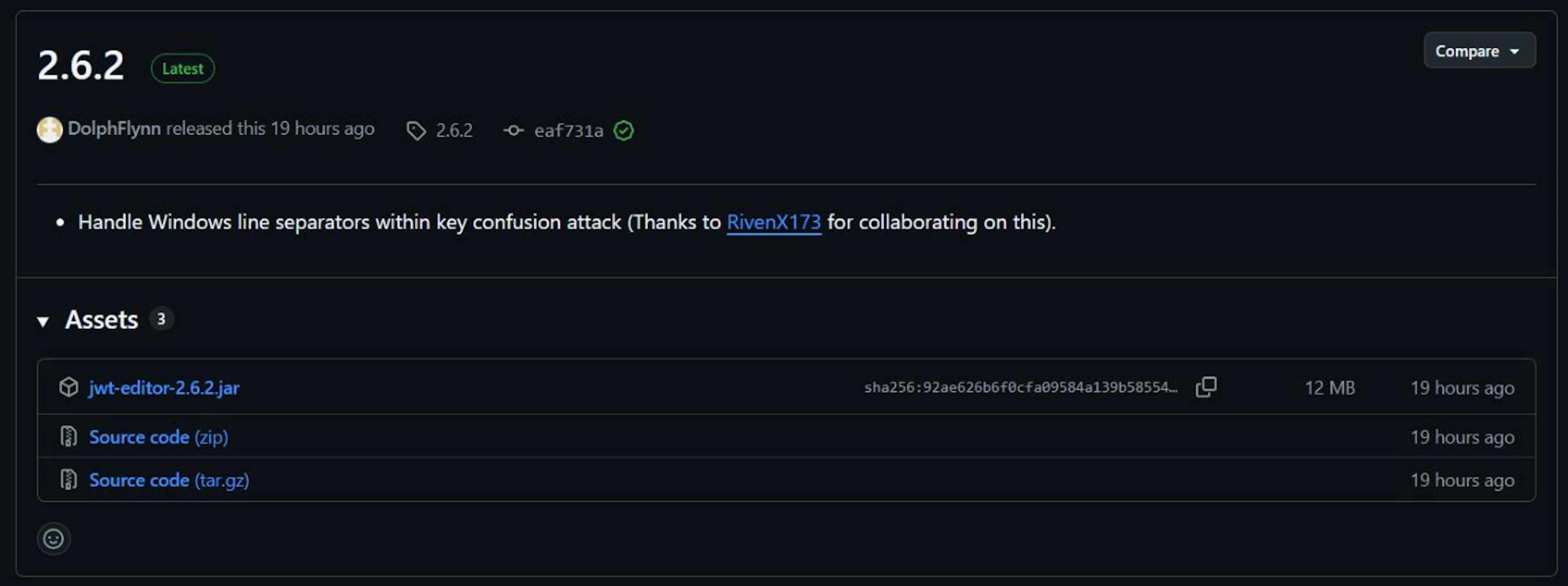 JWT Editor 2.6.2 release