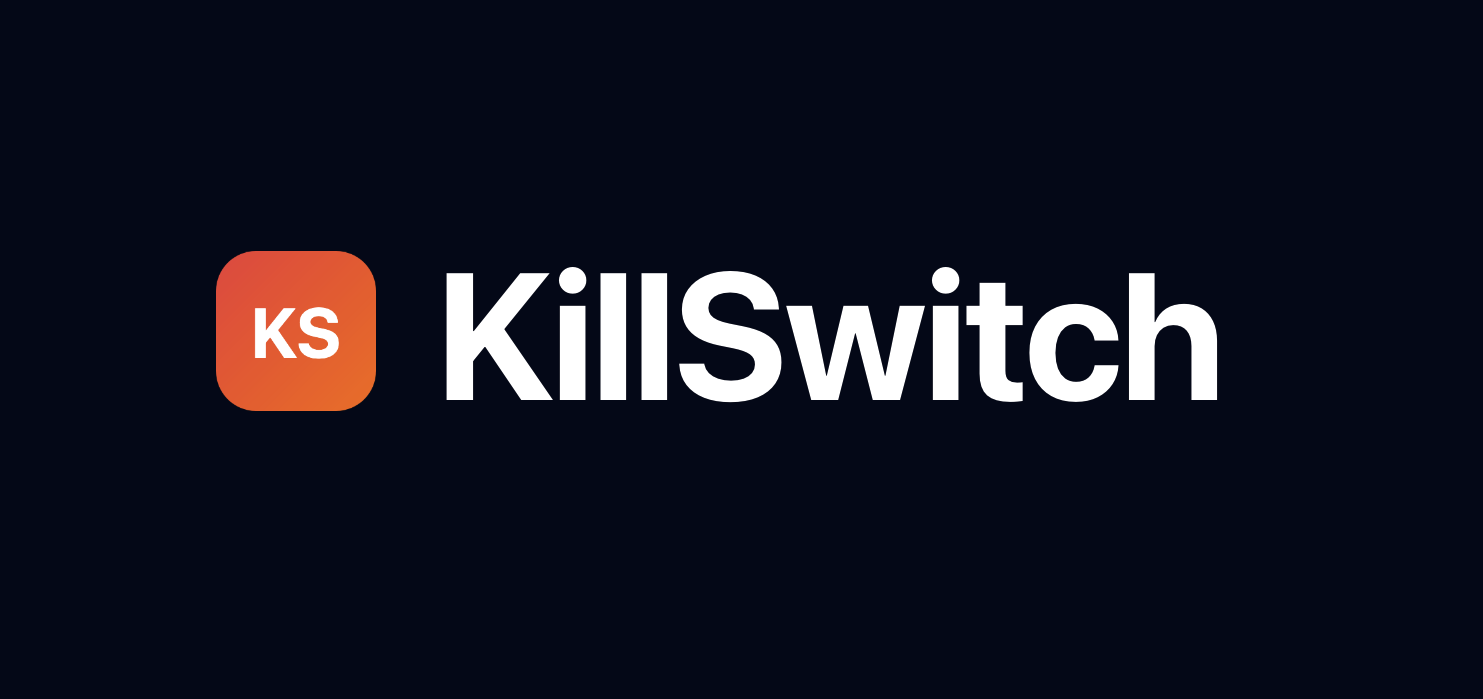 KillSwitch 的标题图：深蓝近黑的背景上，左侧是橙色圆角方块里的 KS 标志，右侧是白色的 KillSwitch 字样