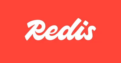 题图：Redis 的红底品牌图，正中间是白色的手写体 Redis 标志
