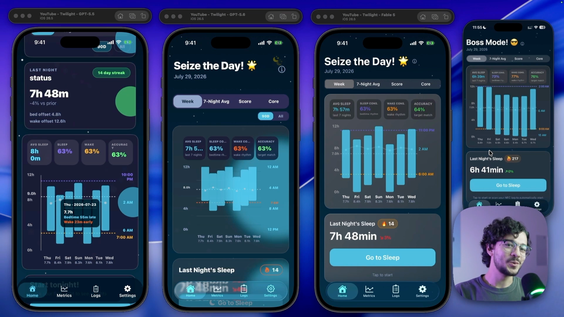 SwiftUI 原版 Twilight 睡眠追踪应用，和它的三个 Expo 重写版本