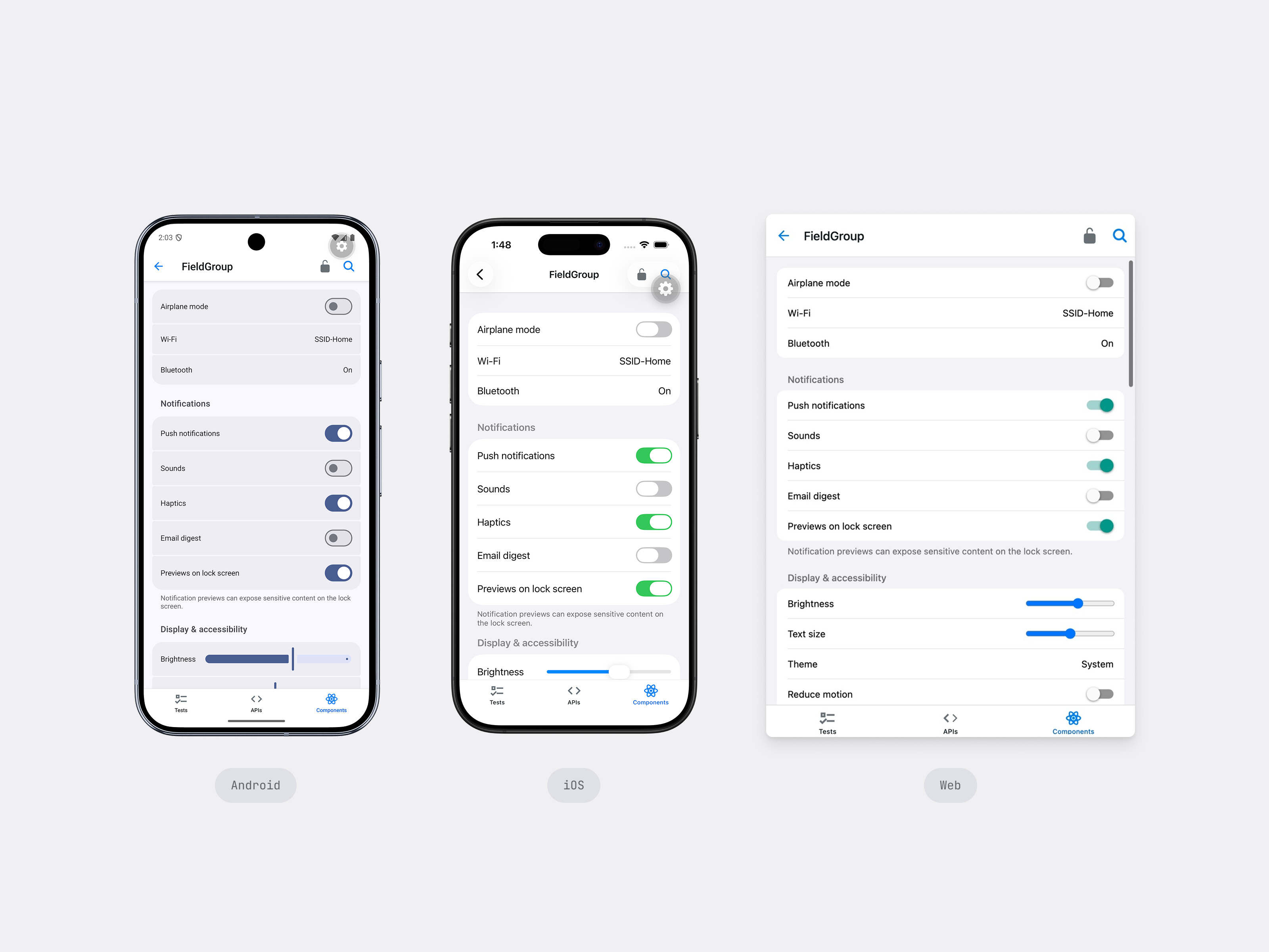Expo UI 中的通用组件，覆盖 Android、iOS 和 Web。