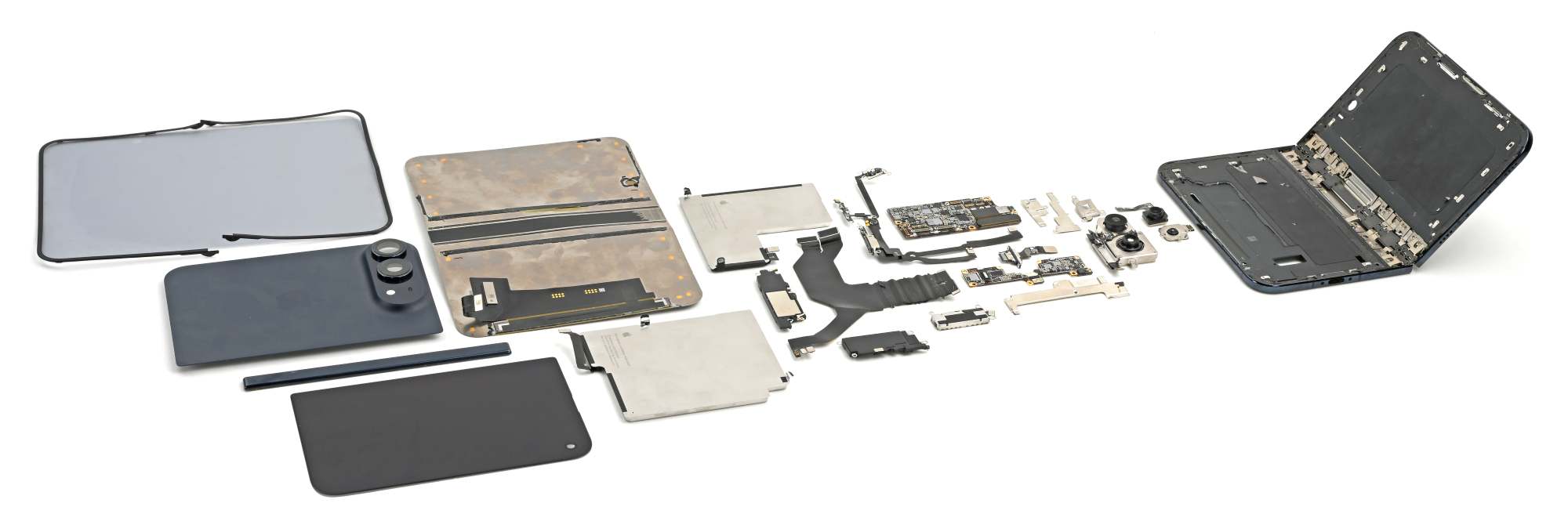 iPhone Duo 平放在桌上